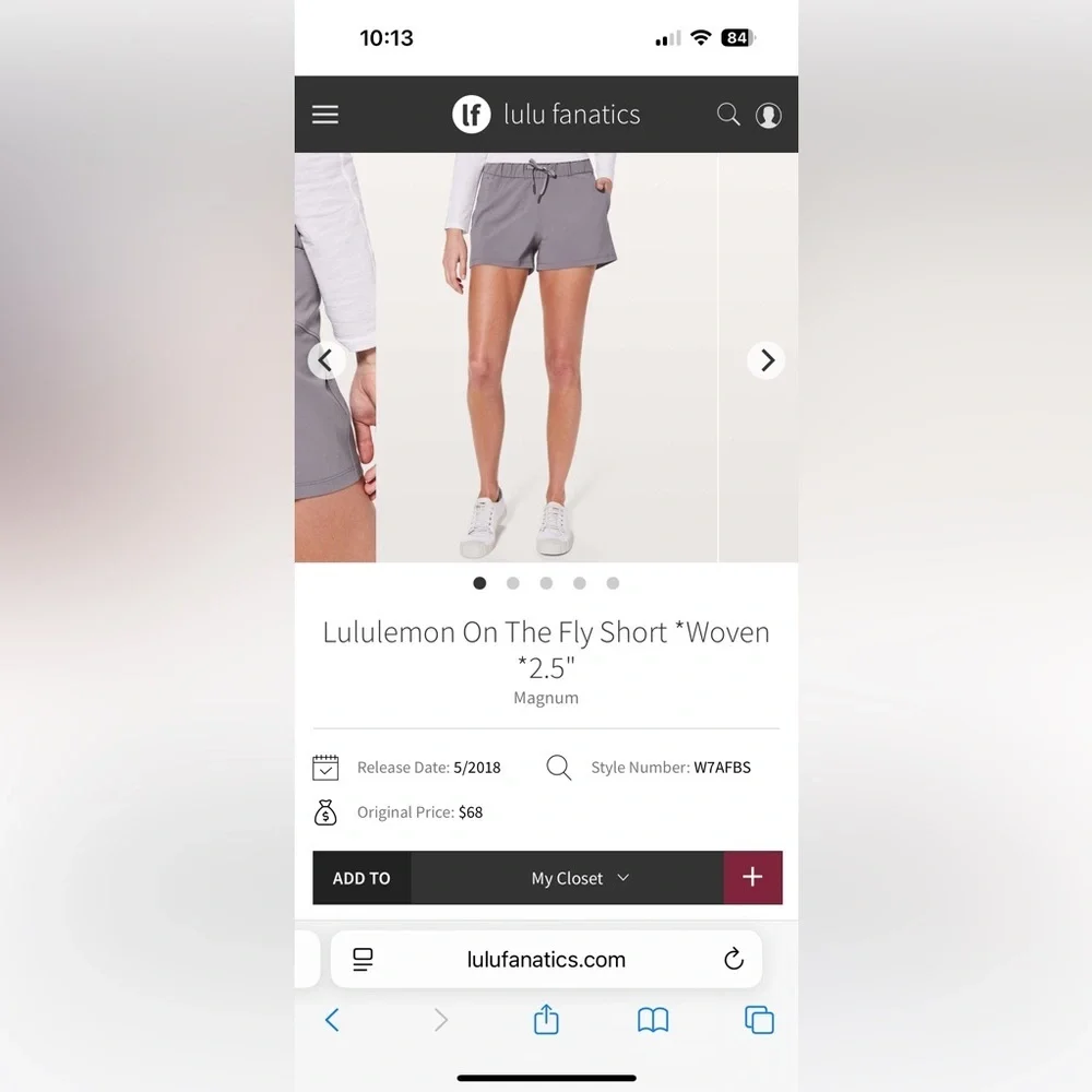 Lululemon On the Fly Woven Short